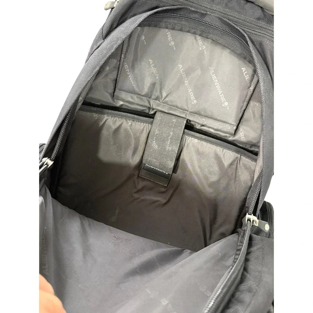 Vintage Alienware Odyssey Gaming Laptop Backpack Black Grey Ballistic Nylon Y2K